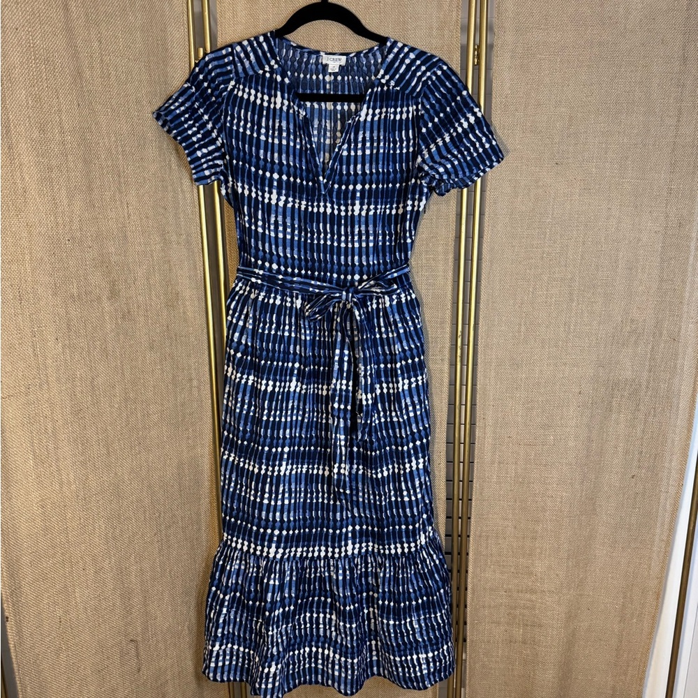 Blue and White Women's Dress